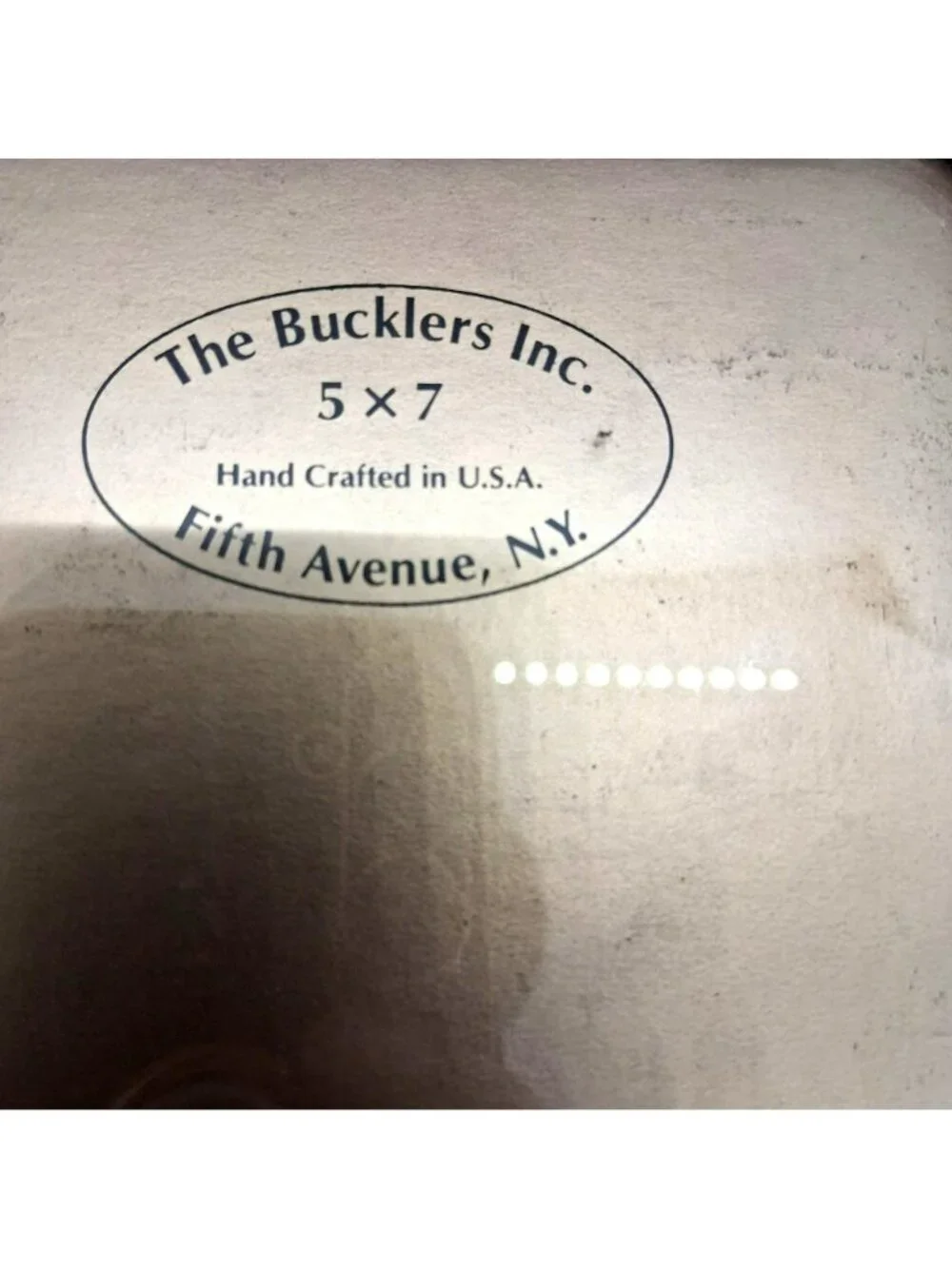 Vintage Bucklers Inc Fifth Avenue NY Brass Enamel Swivel Back Table Top Frame